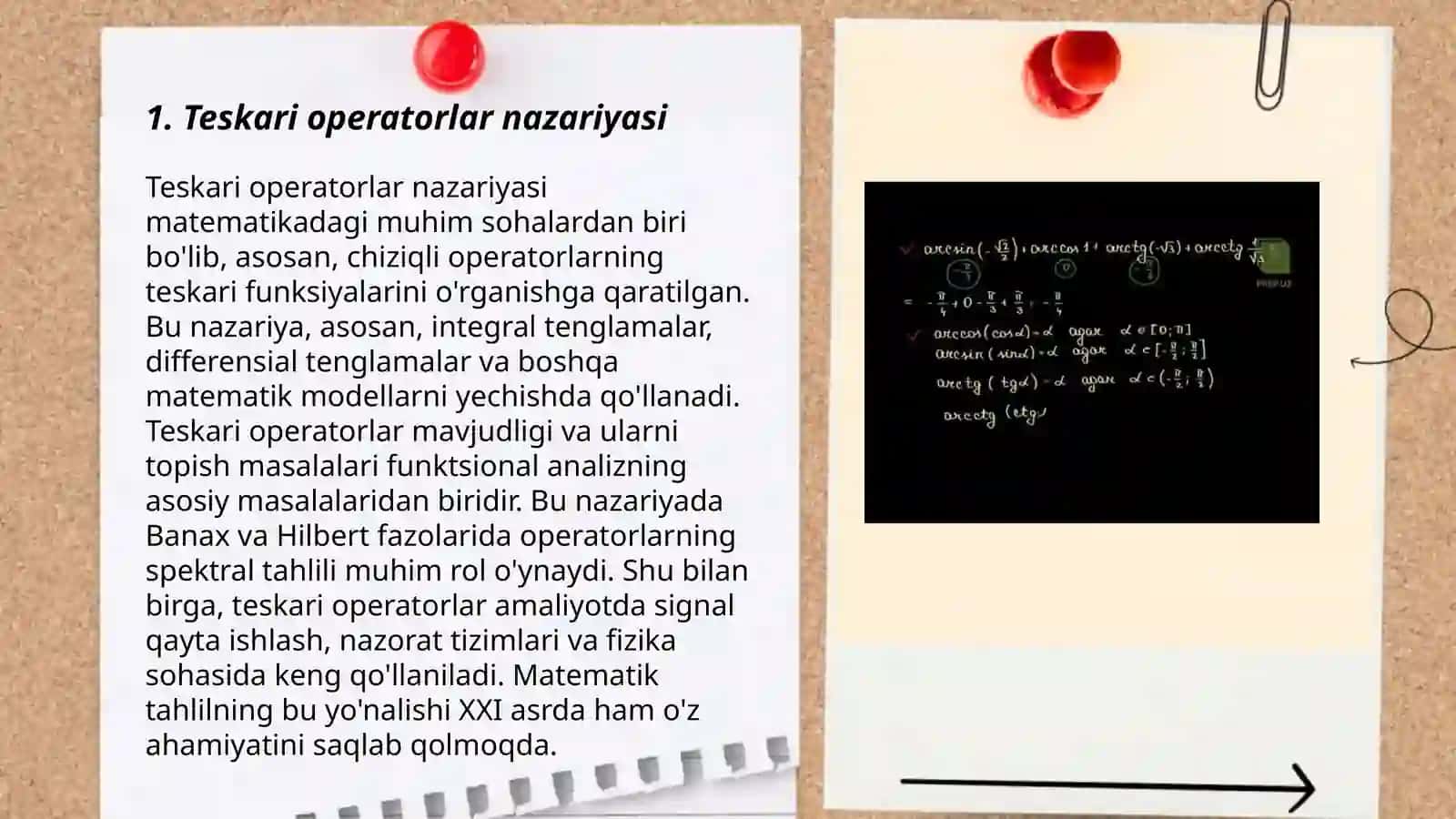 Teskari operatorlar nazariyasi 3