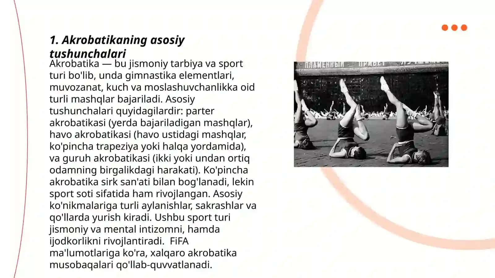Akrobatik mashqlar oldinga va orqaga umbaloq oshish 3