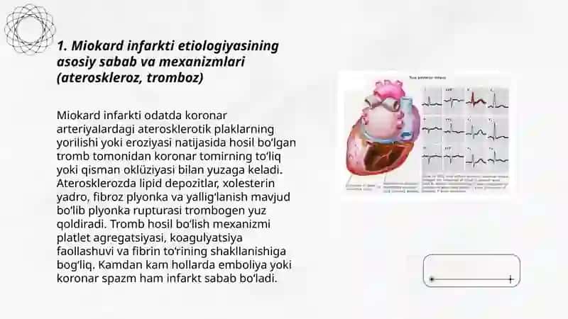 Miokard infarkti etiologiyasi,tasnifi va birinchi yordam algoritmi 3