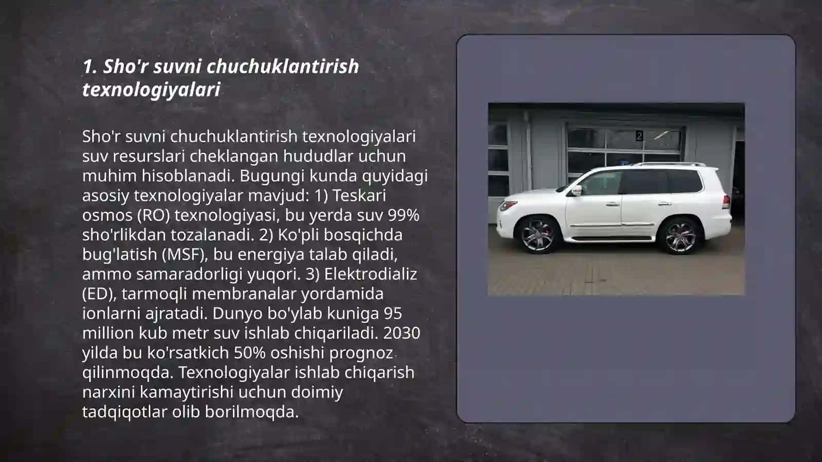 Chuchuk suvi sho'r suv qilish va sho'r suvni chuchuk suv qilish 3