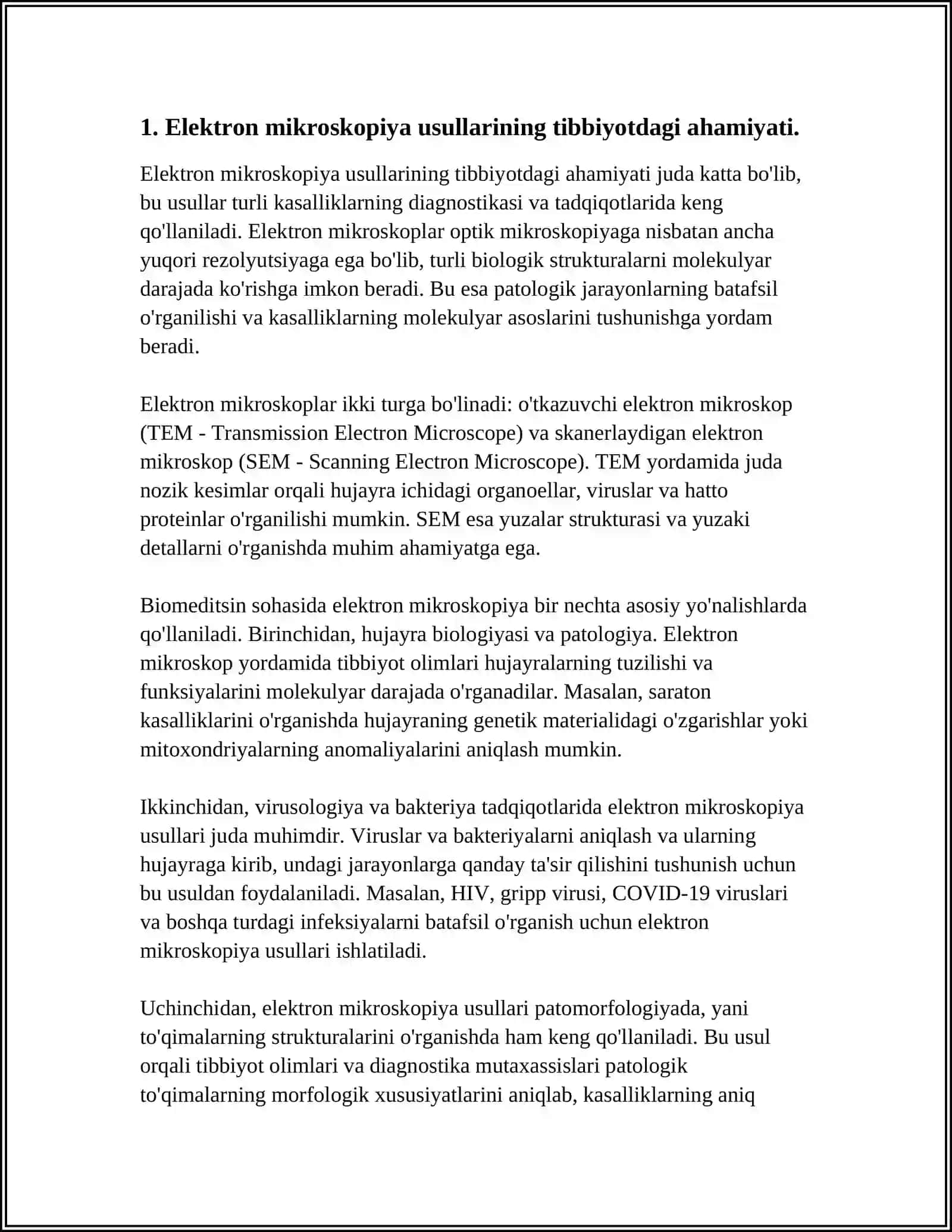 ELEKTRON MIKROSKOPIYA USULLARINING TIBBIYOTDAGI AHAMIYATI 3