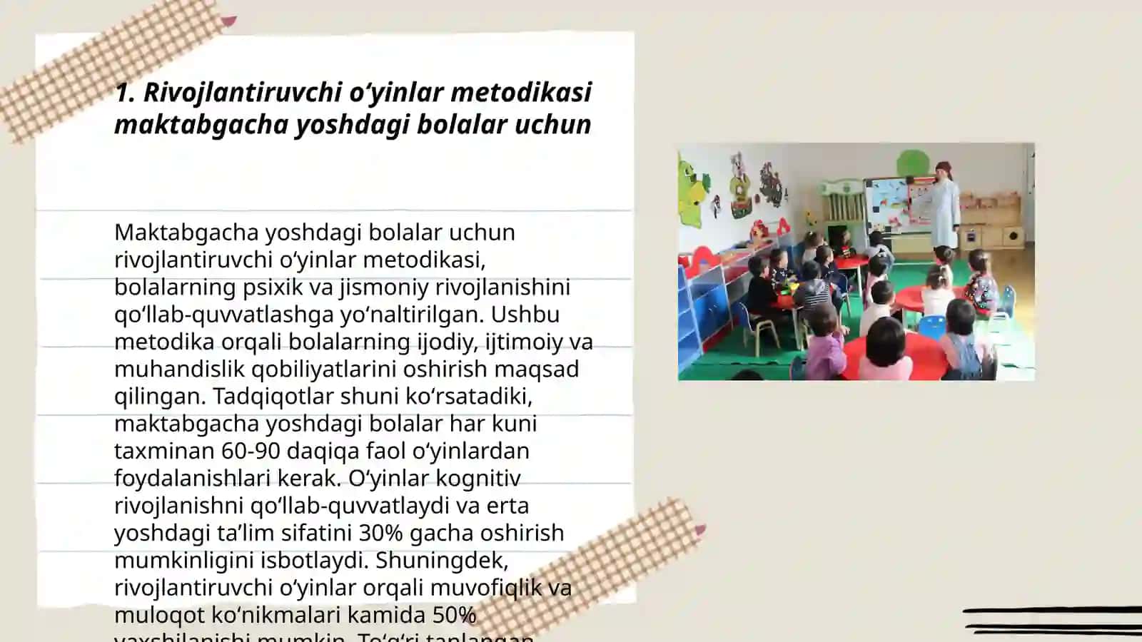 Rivojlantiruvchi oʻyinlar metodikasi maktabgacha yoshdagi bolalar uchun 3