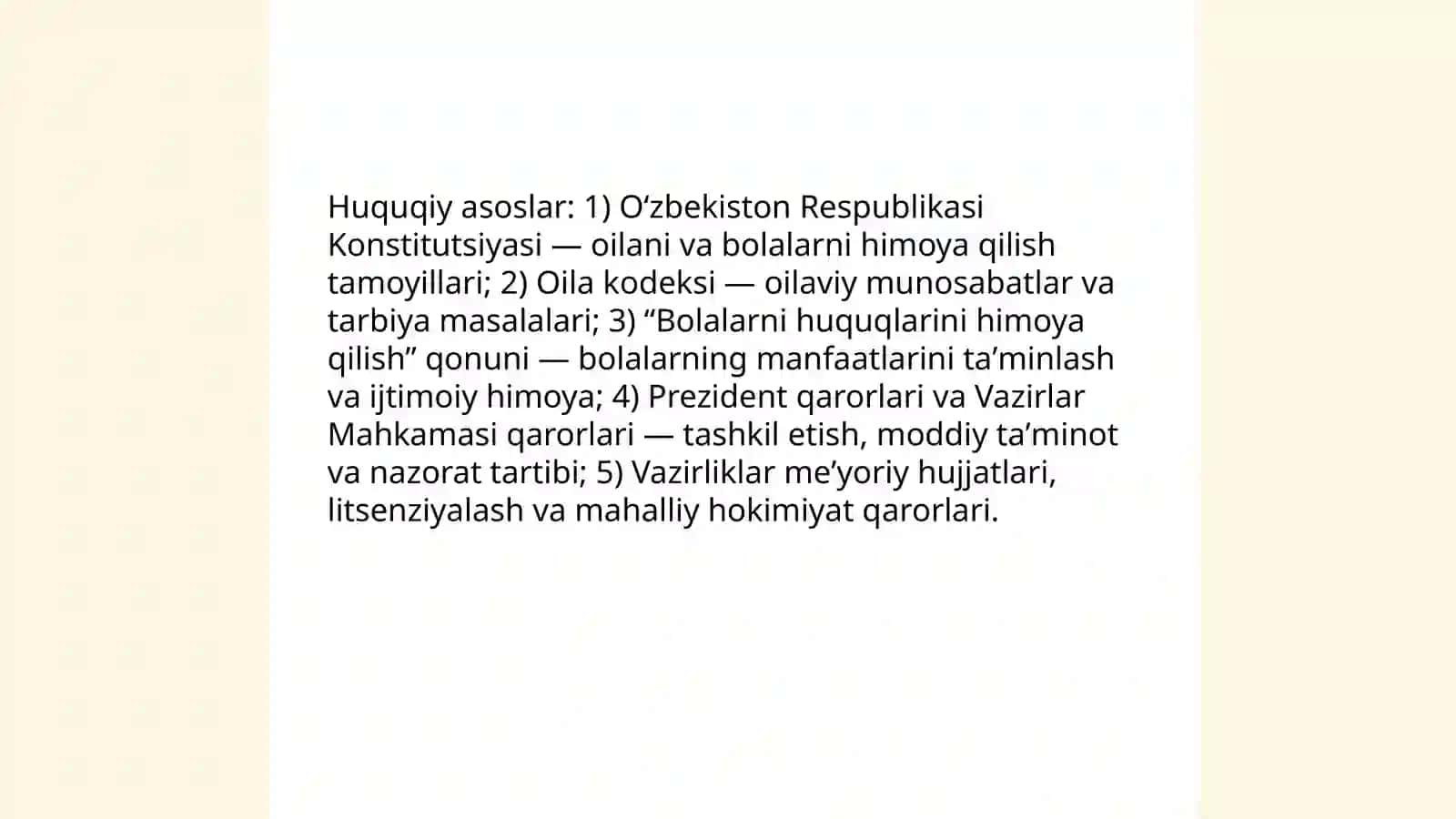 Oʻzbekistonda oilaviy bolalar uyining tashkil etilishi 3