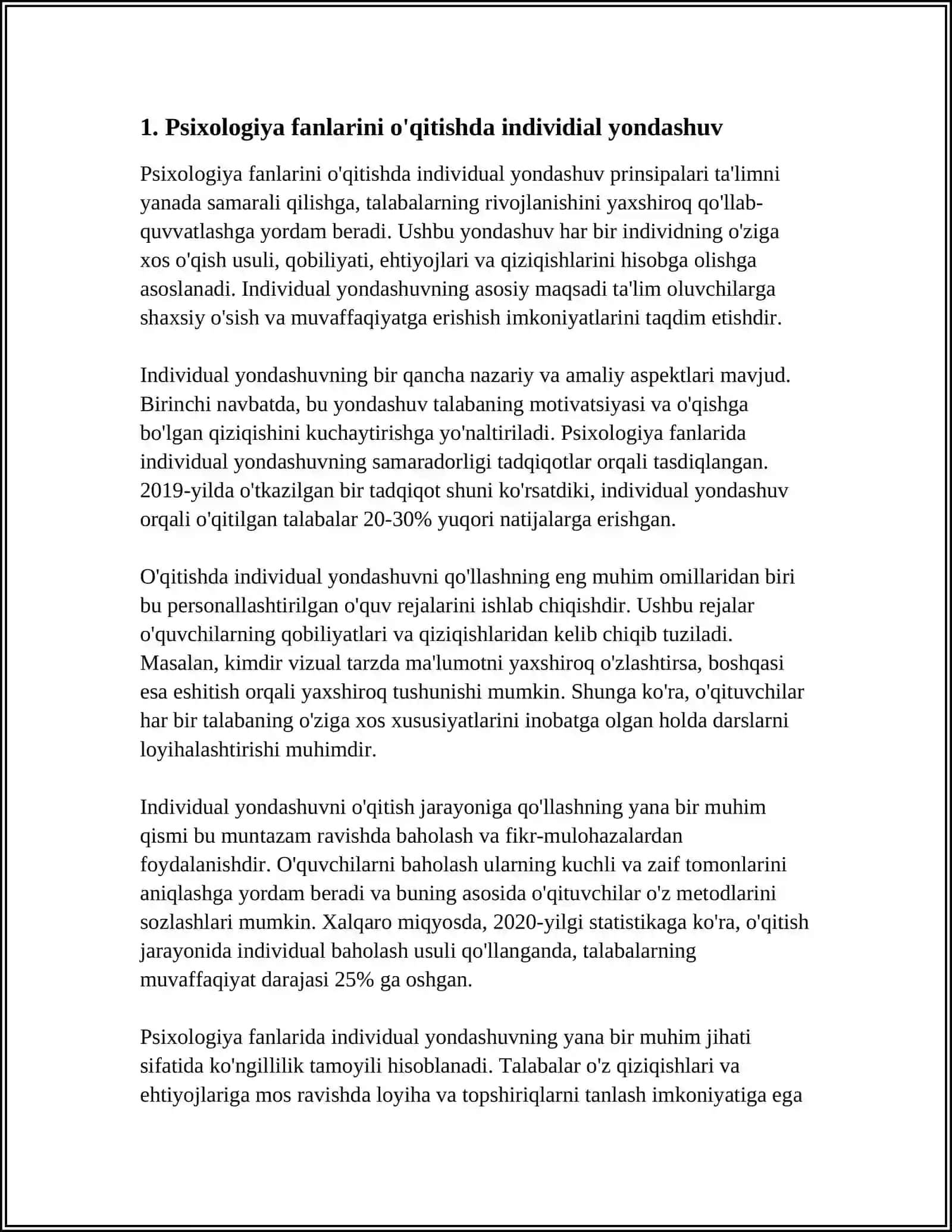PSIXOLOGIYA FANLARINI O'QITISH TAMOYILLARI 3