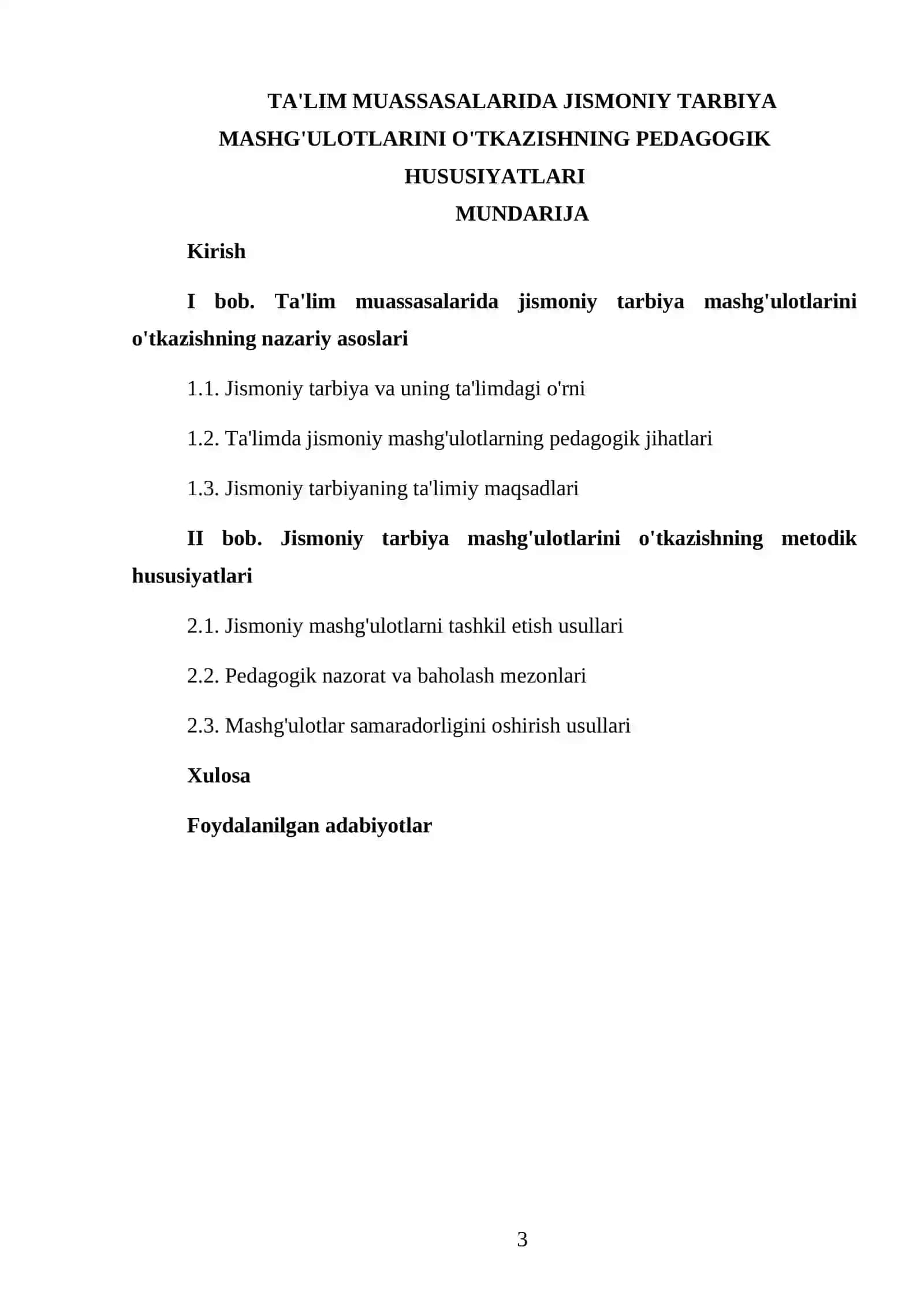 TA'LIM MUASSASALARIDA JISMONIY TARBIYA MASHG'ULOTLARINI O'TKAZISHNING PEDAGOGIK HUSUSIYATLARI 3