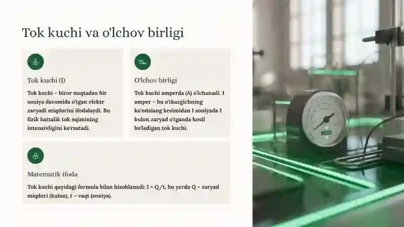 Elektr toki va uning elektrotexnikadagi o'rni 3