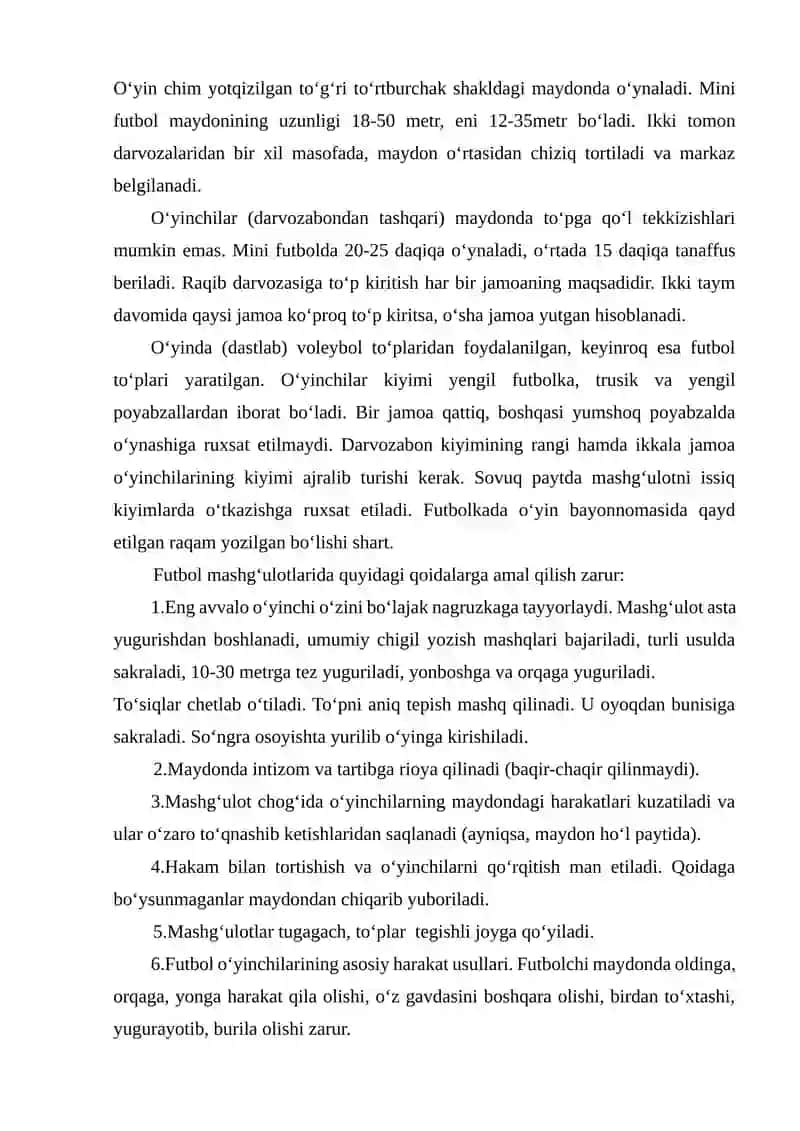 Futbol sport turining kelib chiqishi va rivojlanishi tarixi 3