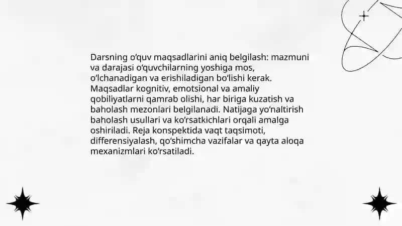 Bir soatlik dars reja konspekti 3