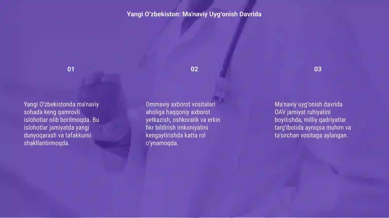Yangi Oʻzbekistonda amalga oshirilayotgan ma'naviy oʻzgarishlar 3