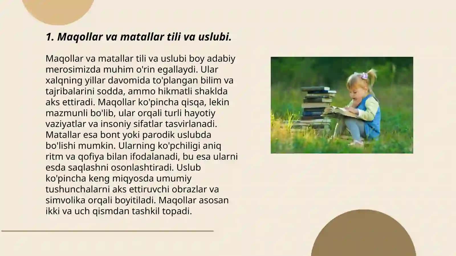 Maqol va matallarning uslubiy xususiyatlari 3