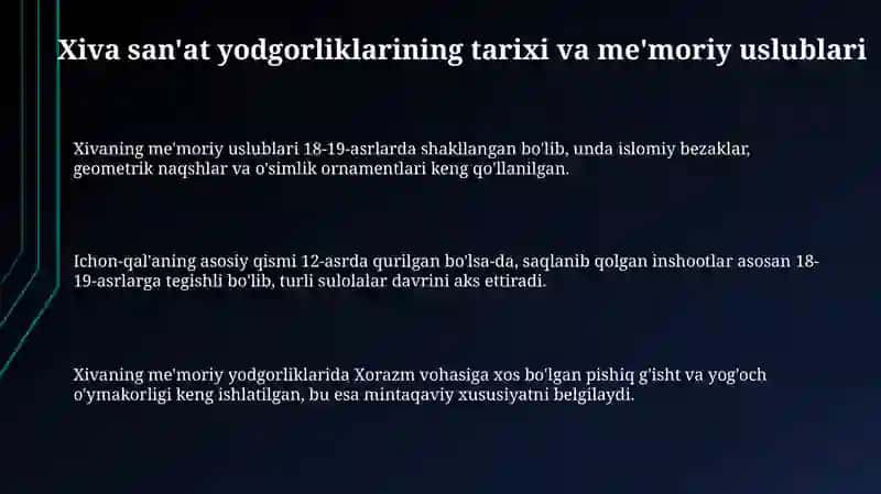 Xiva san'at obidalari 3
