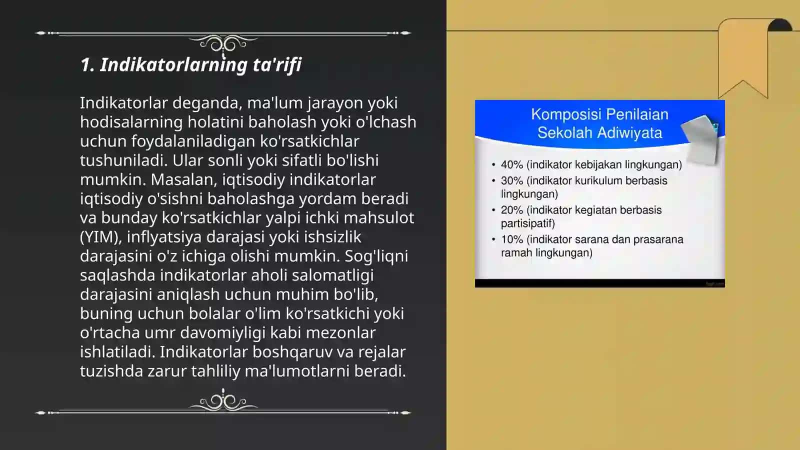 Indikatorlar va ularning xususiyatlari 3
