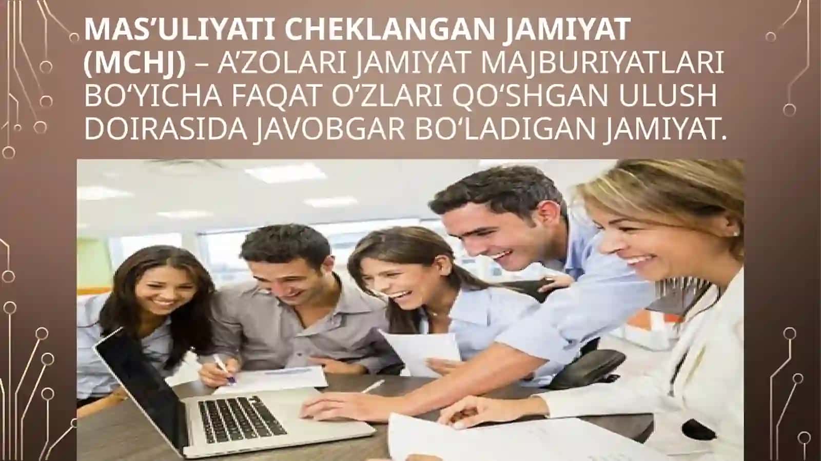 MAS’ULIYATI CHEKLANGAN JAMIYAT 3