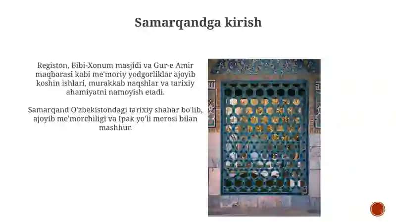 Samarqand shahrining me'moriy yodgorliklari 3