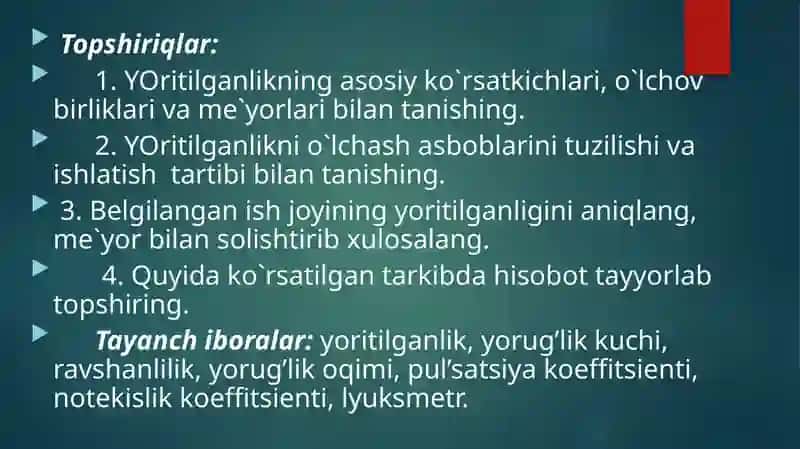 TRANSPORT VA SANOAT korxonalarida vainshootlarda tabiiy yorug’likni aniqlash 3