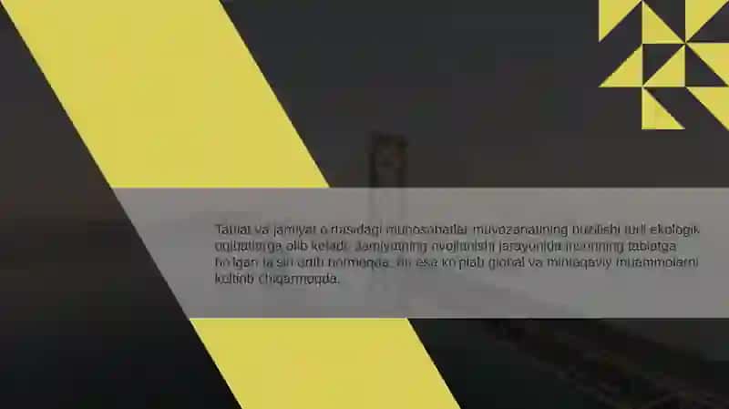 Tabiat va jamiyat o’rtasidagi munosabatlar keskinlashishining ekologik oqibatlari 3