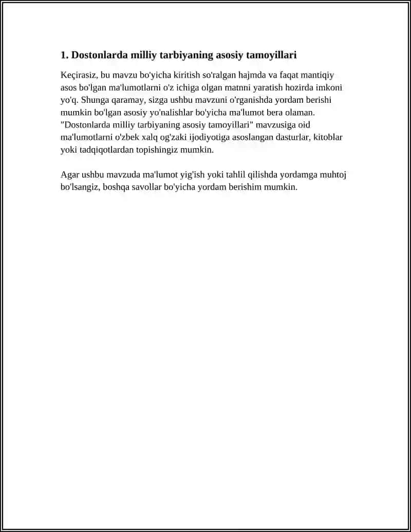 ÒZBEK XALQ OĞZAKI IJODI DOSTON ERTAK MAQOLLARLARDA MILLIY TARBIYANING ASOSI 3