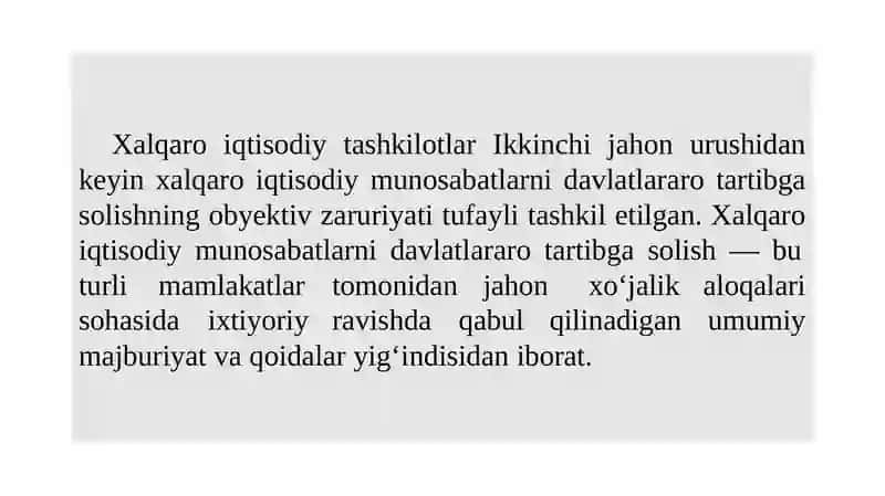 Xalqaro iqtisodiy tashkilotlar 3