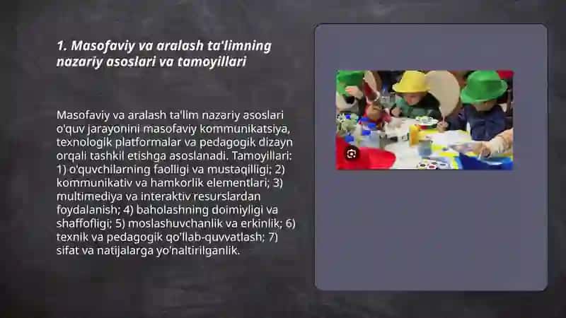 Masofaviy va aralash(blended)ta'lim texnologiyalari 3