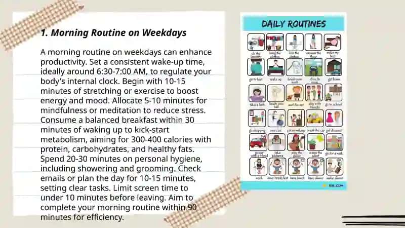Desribing daily and weekend routines 3