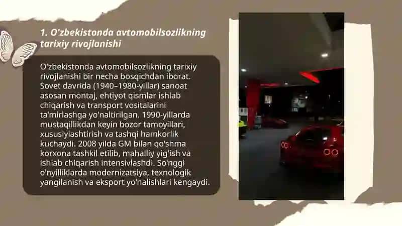 O'zbekistonda avtomobilsozlikning tarixiy rivojlanishi 3