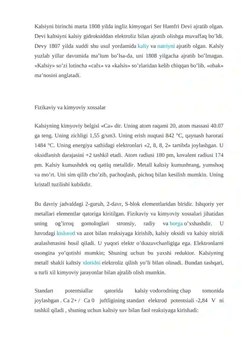 Kalsiy elementi 3