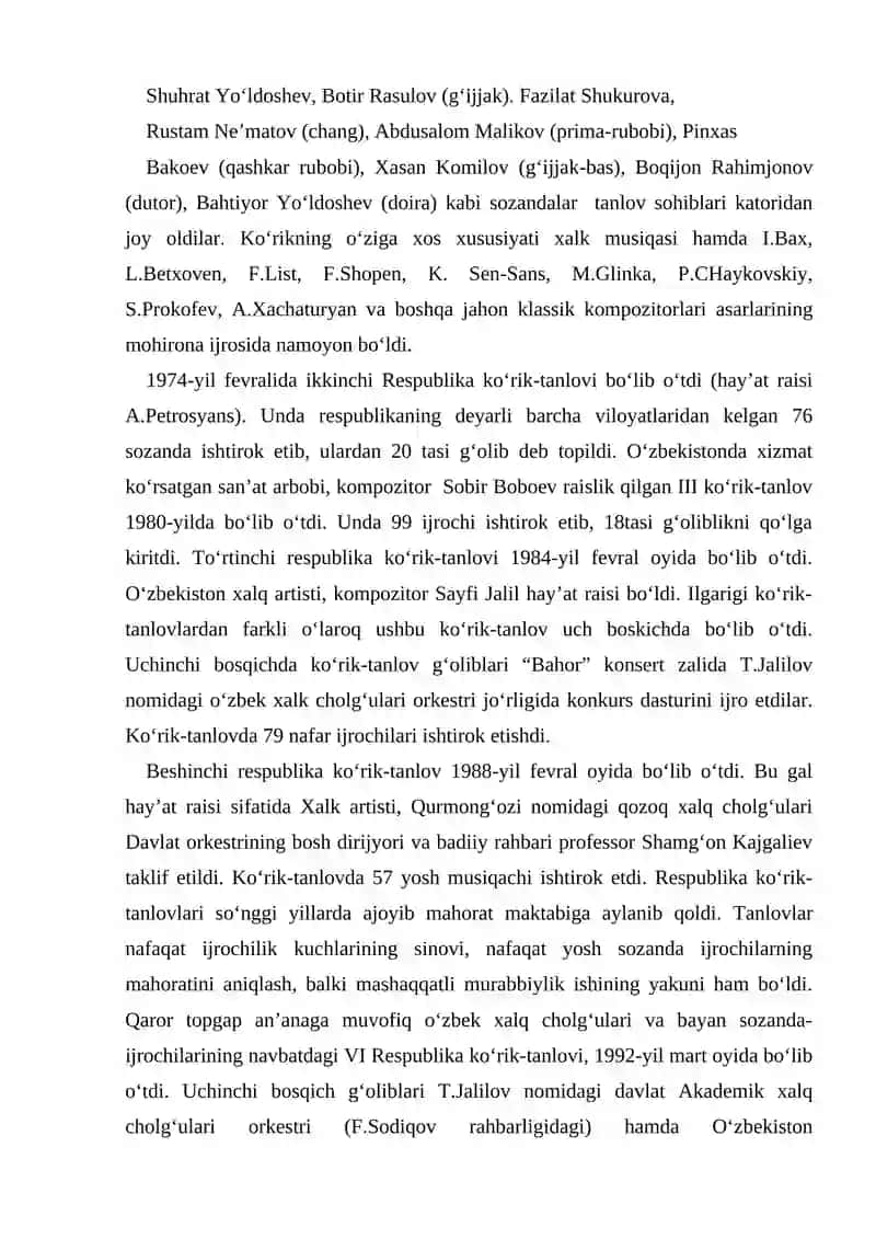 1960-1990 yillarda o‘zbek xalq cholg‘ularida ijrochilik san’ati 3