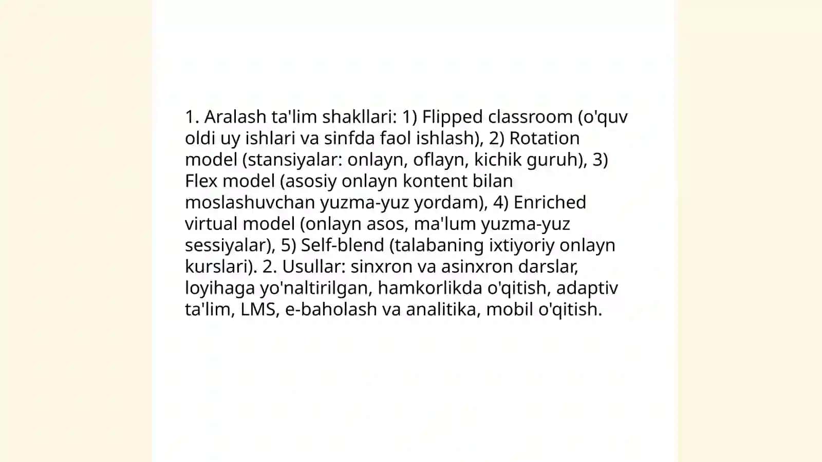 Ta‘lim jarayonini tashkil etishning innovatsion shakl metod va vositalari 3