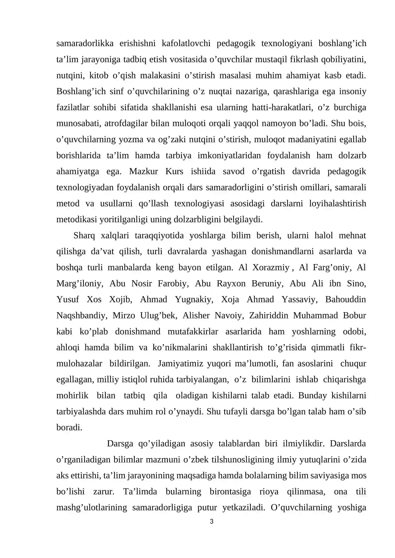 SAVOD O'RGATISH DAVRIDA DAM OLISH DAQIQALARINI TASHKIL ETISH 3