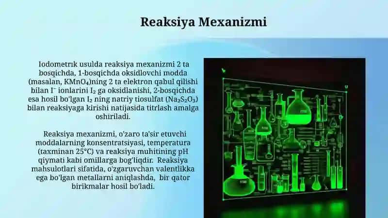 Avtokataliz yodemetriya usulining umumiy tafsifi 3