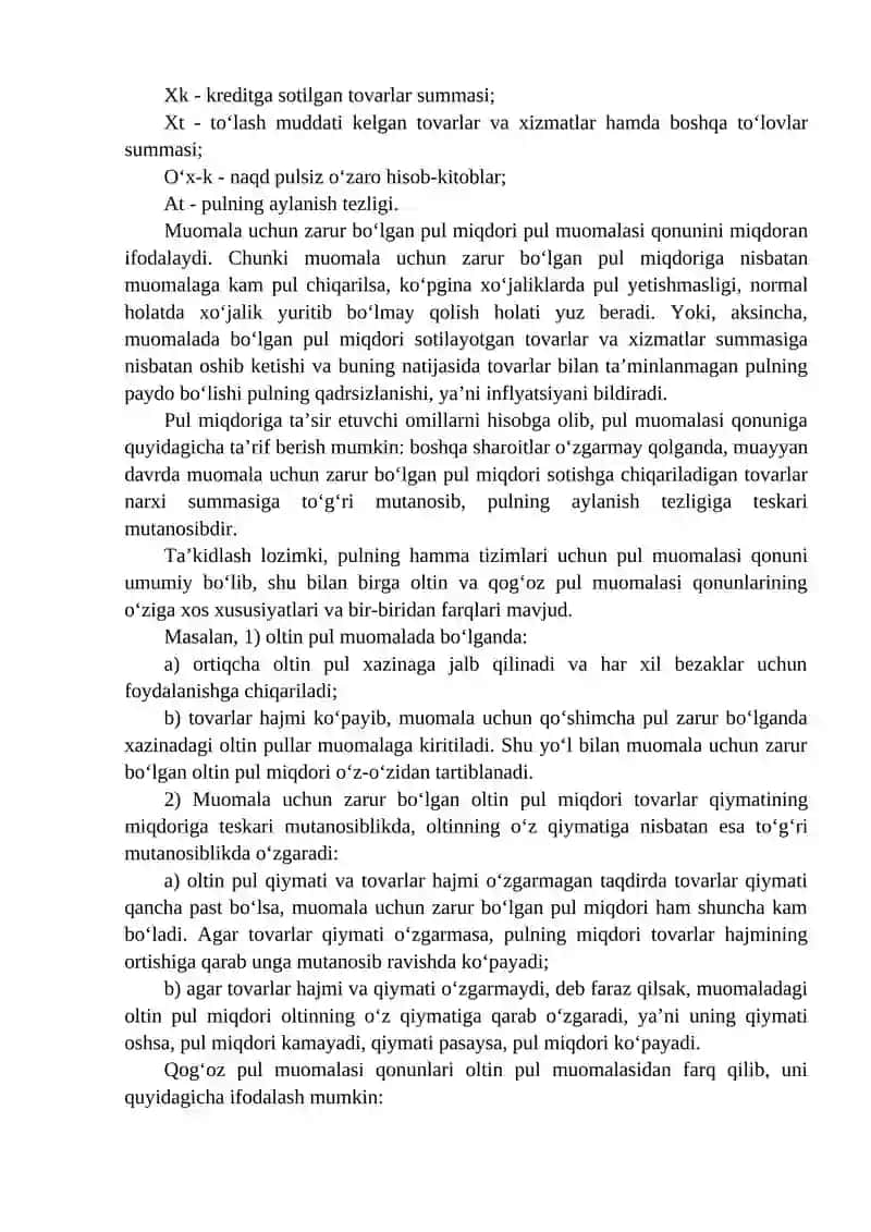 PUL-KREDIT TIZIMI. BANKLAR VA ULARNING BOZOR IQTISODIYOTIDAGI ROLI 3