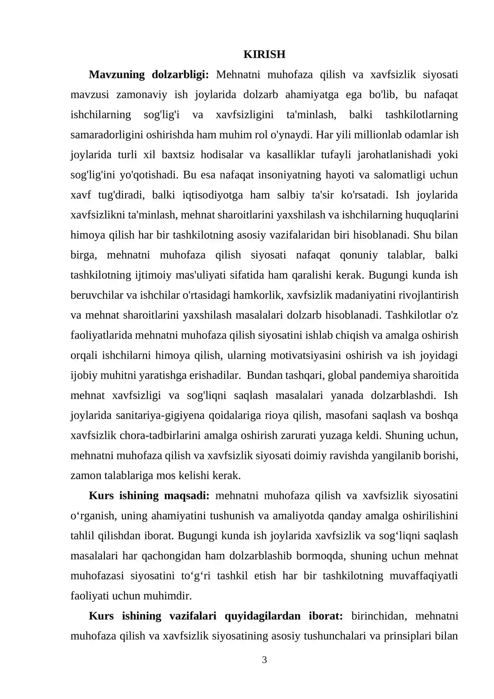 MEHNATNI MUHOFAZA QILISH VA XAVFSIZLIK SIYOSATI 3
