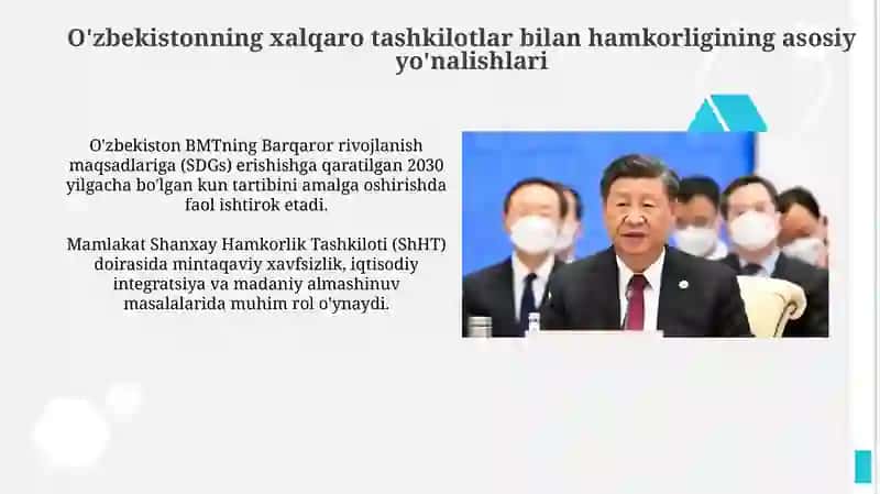 O'zbekistonning xalqaro tashkilotlar bilan hamkorlik aloqalari 3