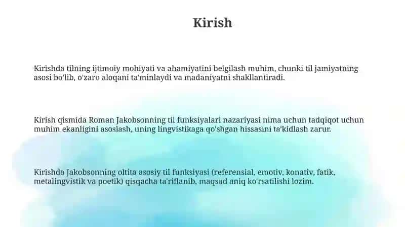Tilning ijtimoiy vazifalari R.O Yakobson tomonidan ilgari surilgan til funksiyalari 3