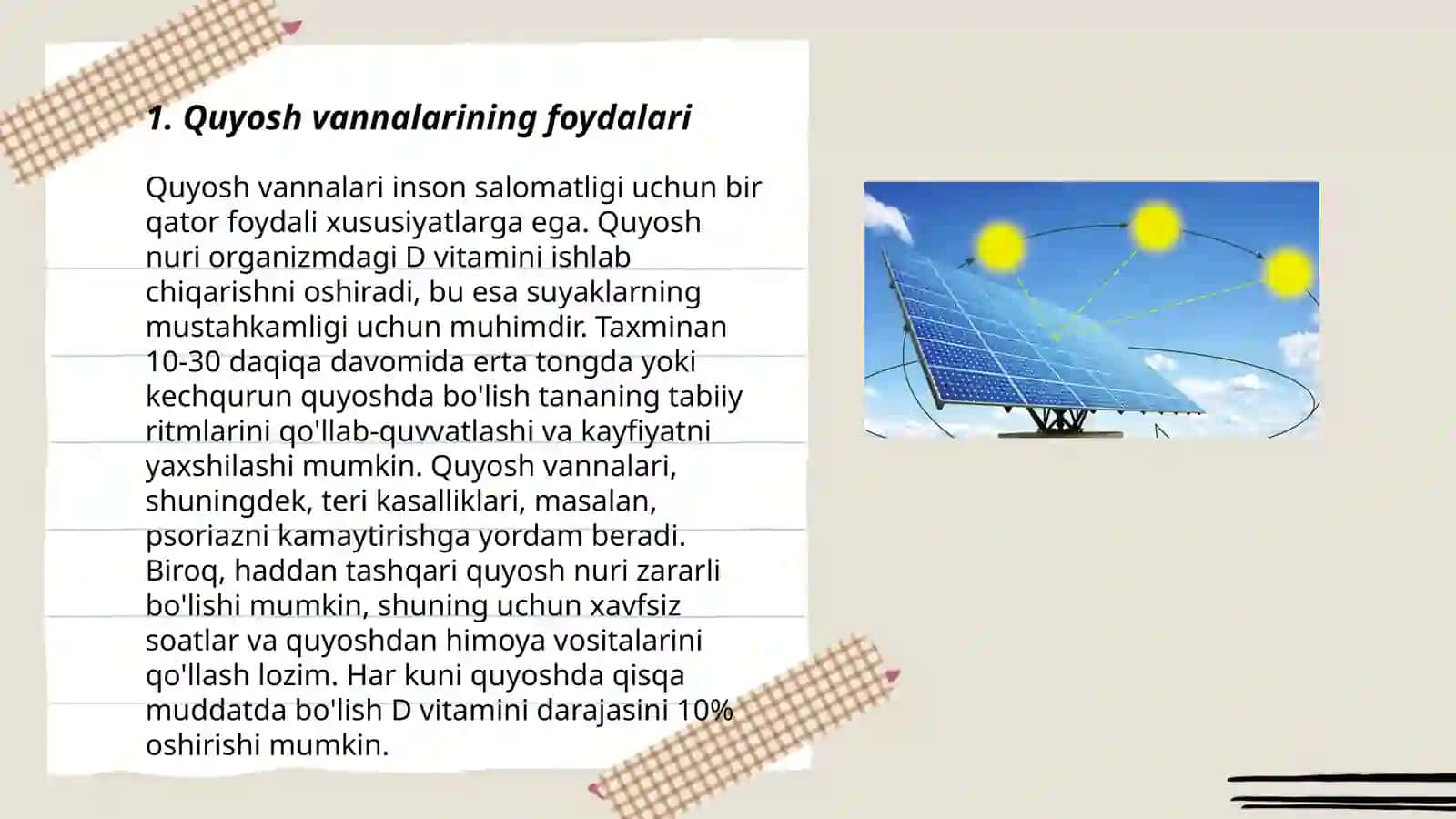 Quyosh vannalarini oʻtkazish 3