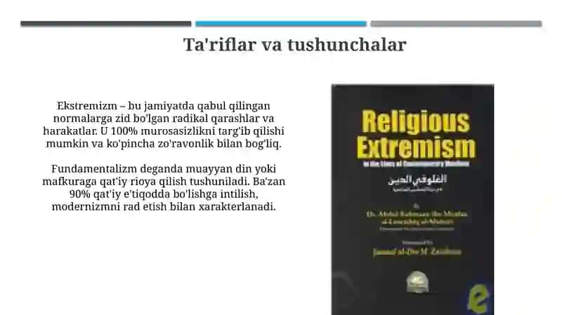 Ekstremizm va fundamentalizm 3