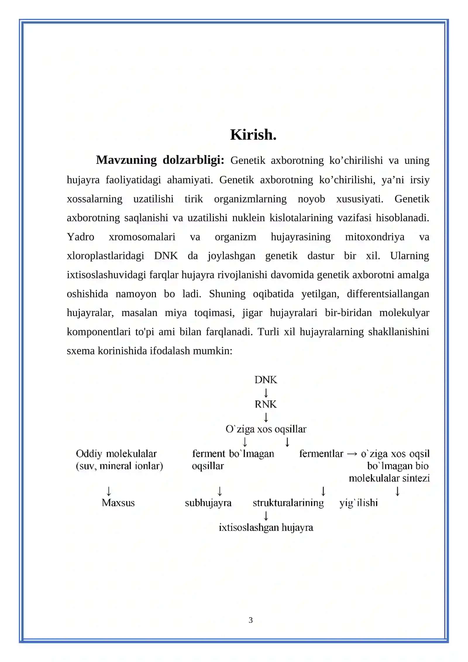 Genetik axborot uzatilishini kuzatish 3