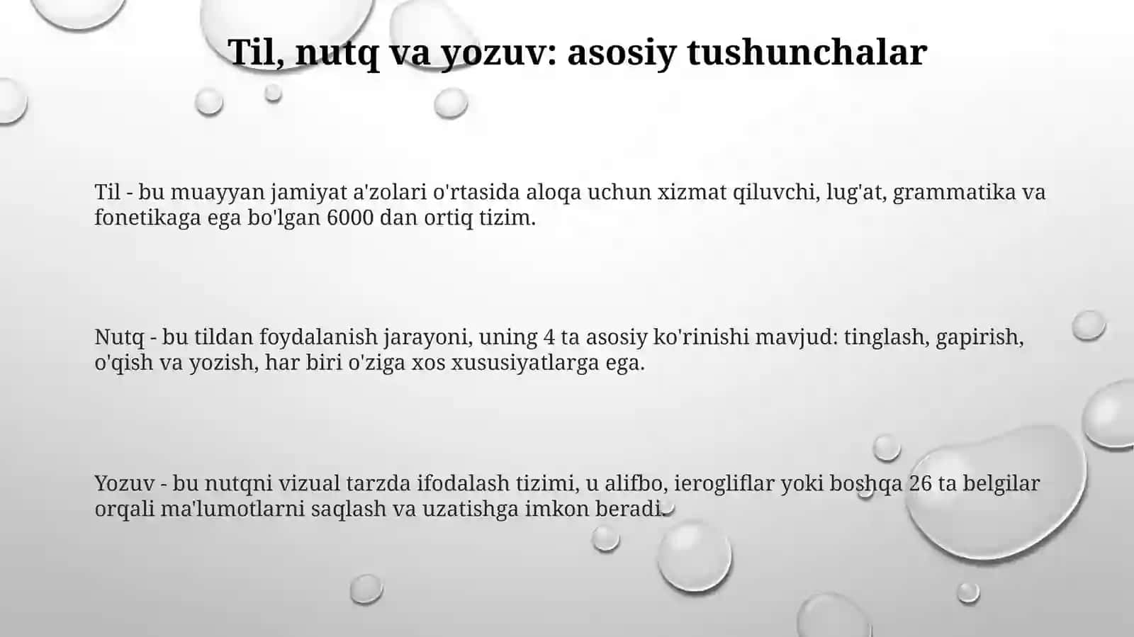 Til, nutq va lison 3