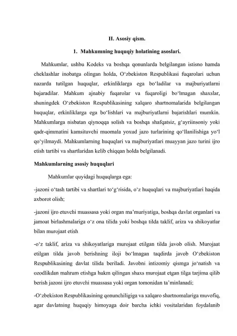 Mahkumlarning huquqiy holati 3