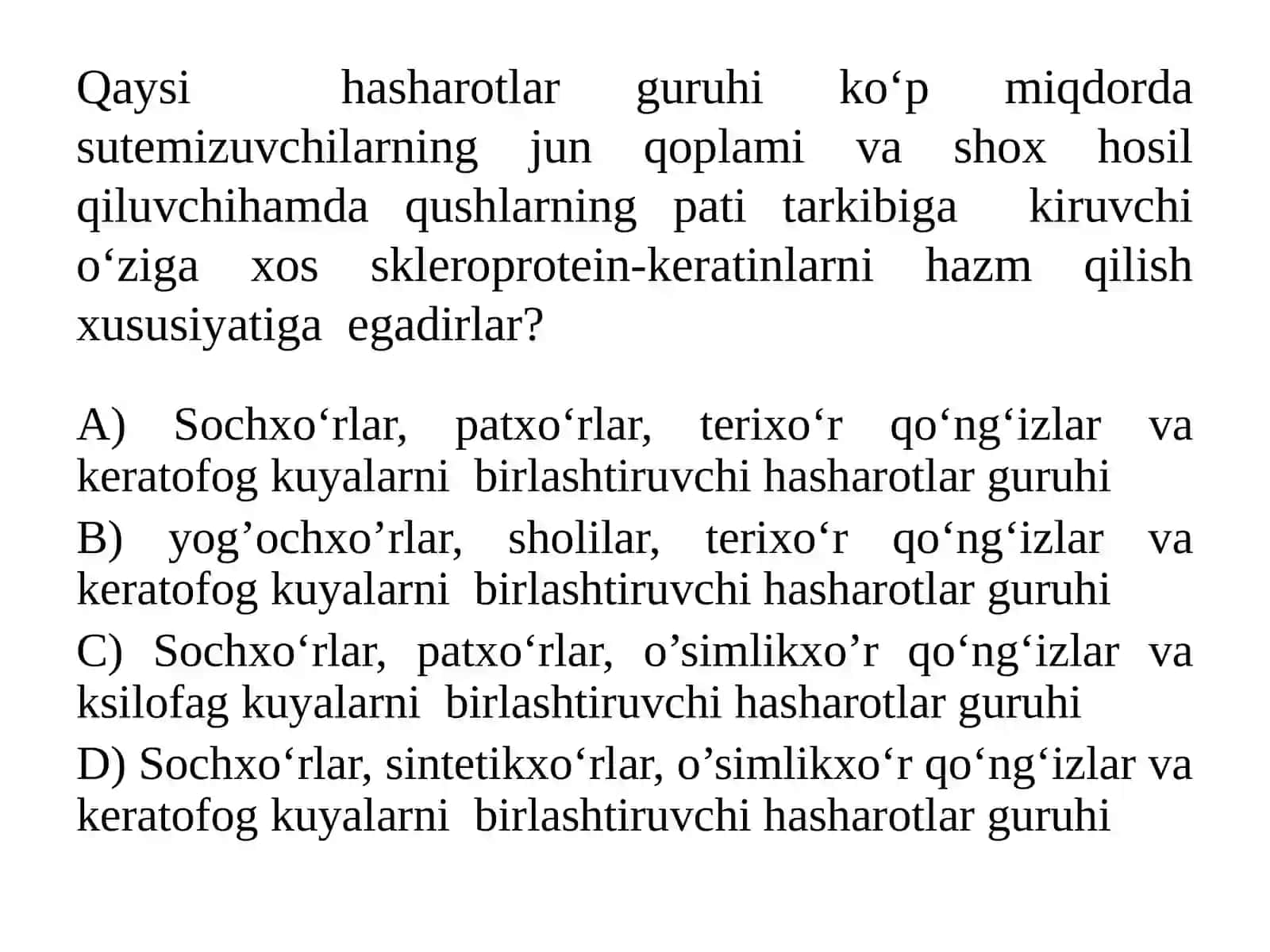 Hasharotlar buyum va materiallarning zarar kunandalari 3
