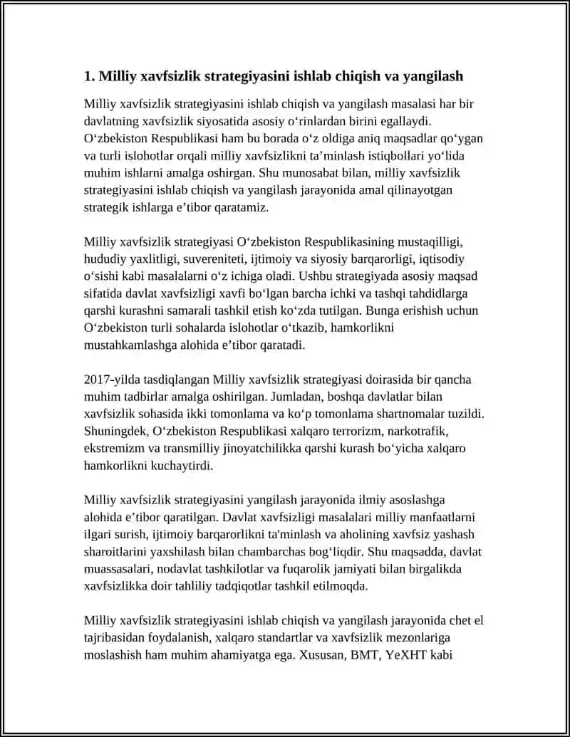 MILLIY XAVFSIZLIKNI TAʼMINLASH BORASIDA AMALGA OSHIRILGAN ISHLAR 3
