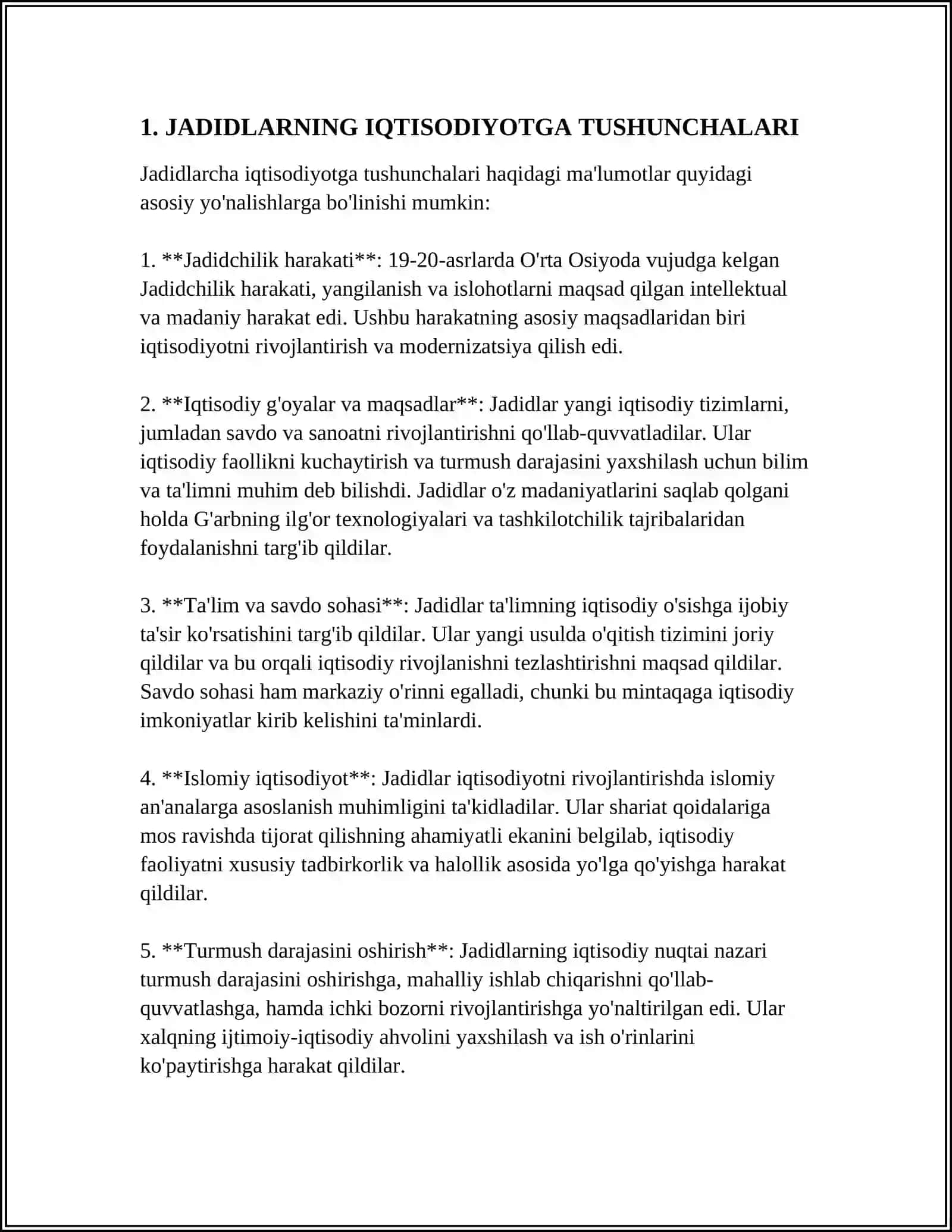 JADIDLARNING IQTISODIYOTGA QO'SHGAN KATTA HISSASI 3