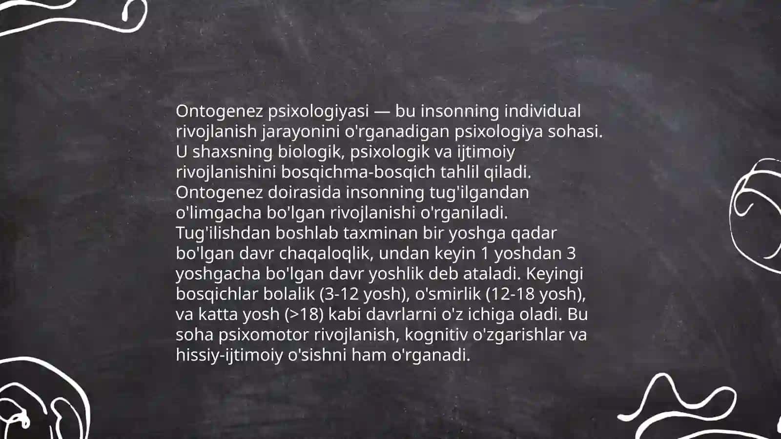 Ontogenez psixologiyasi pirindminti maqsad vazifalari 3