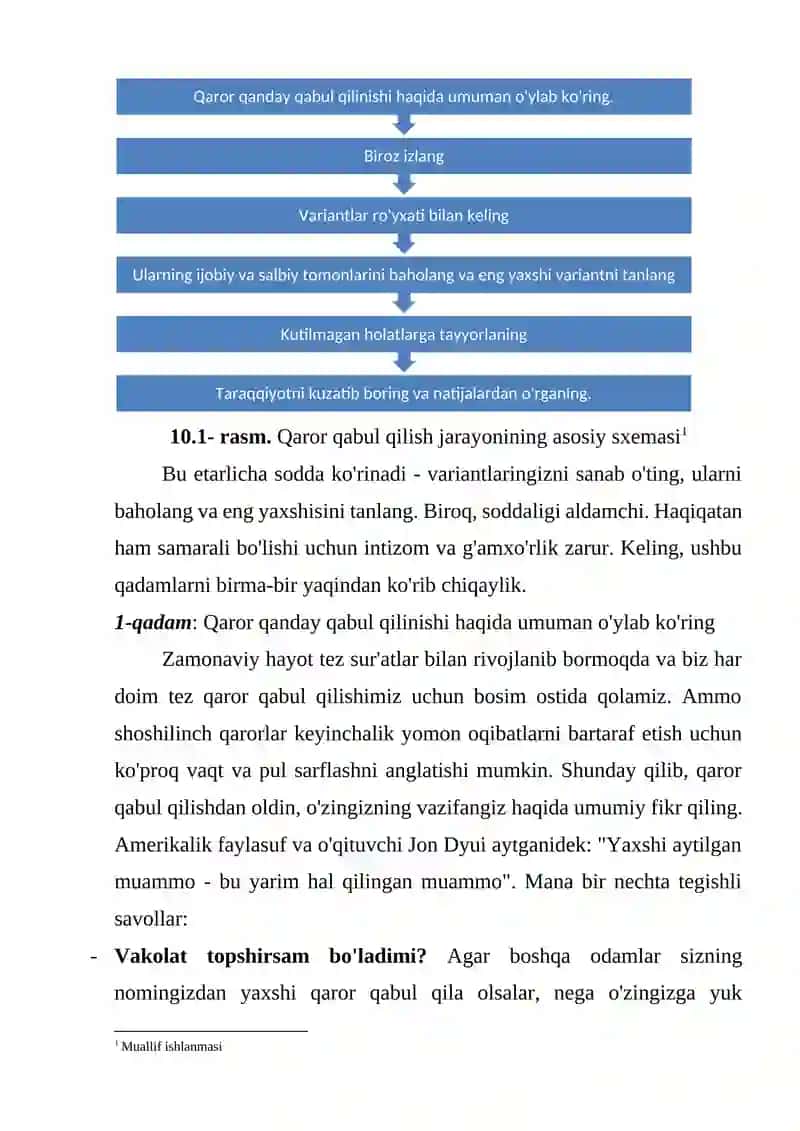 Boshqaruv qarorlarini qabul qilishda kreativ fikrlashning o’rni 3