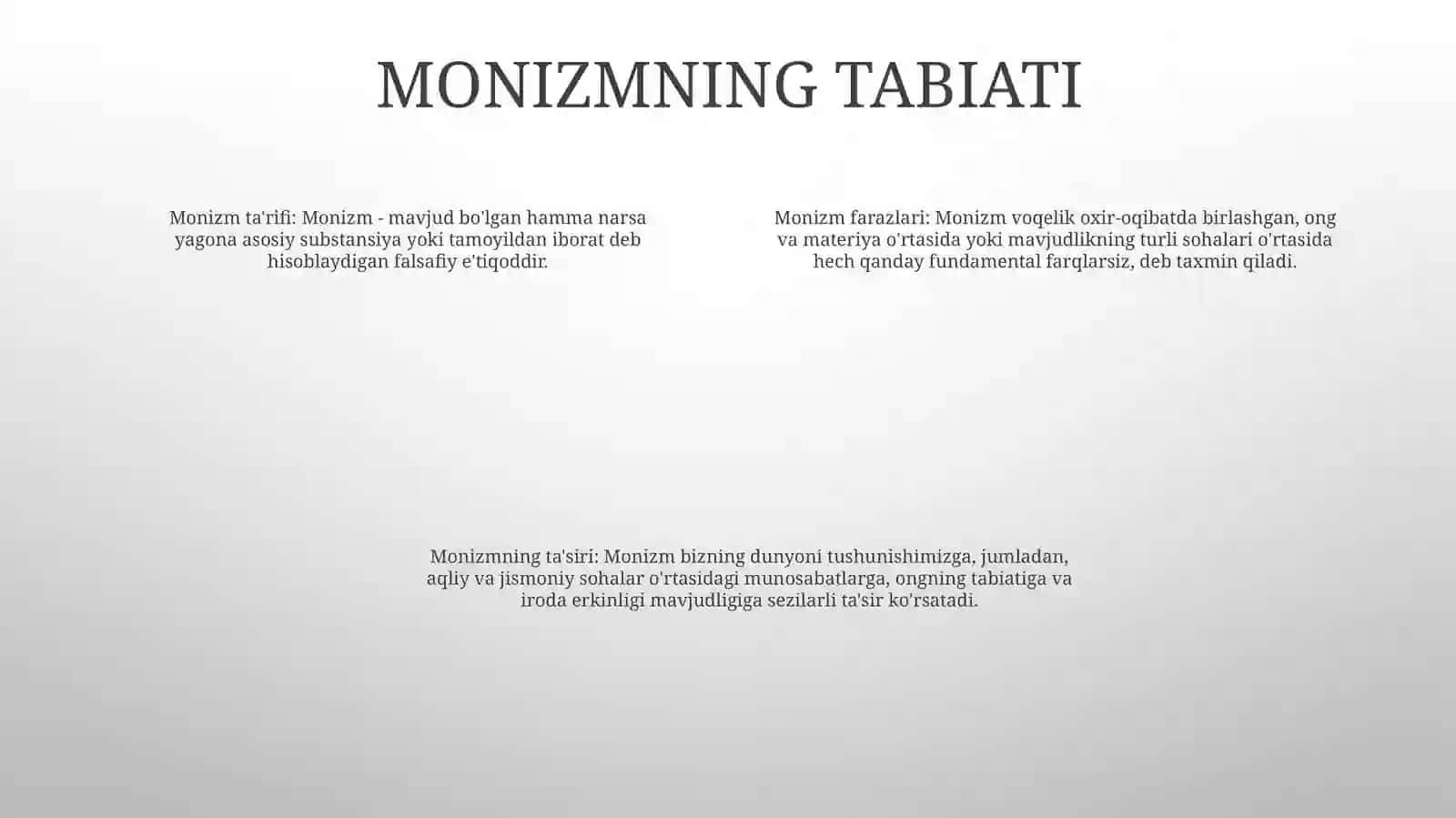 Insonni Tushunishga Dualizm Va Monizm Nuqtai Nazaridan Yondashuv 3