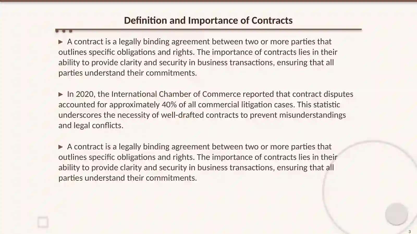 The elements of contract 3