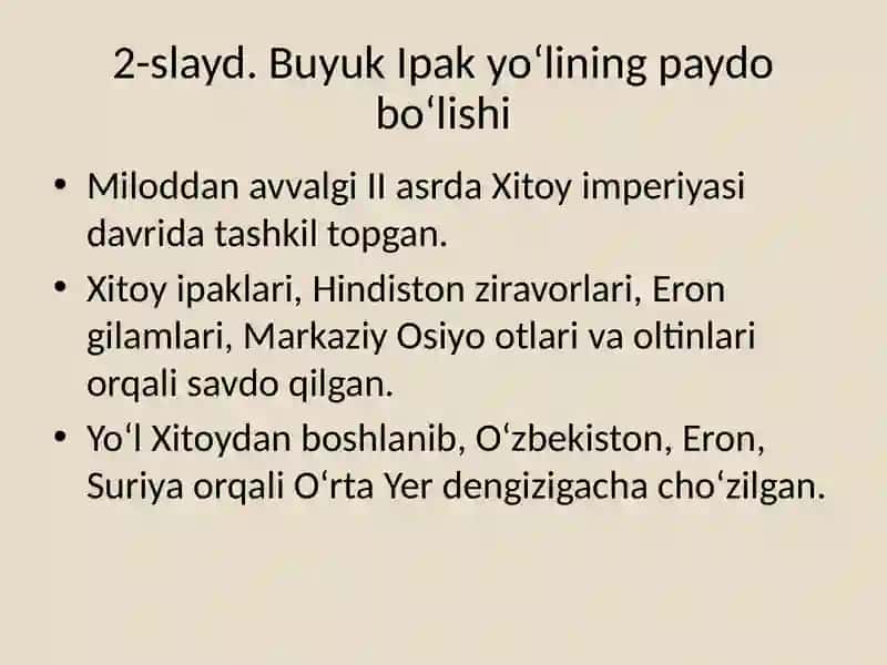 Buyuk Ipak yo‘li va hozirgi zamon. O‘zbekistonning turizm salohiyati 3