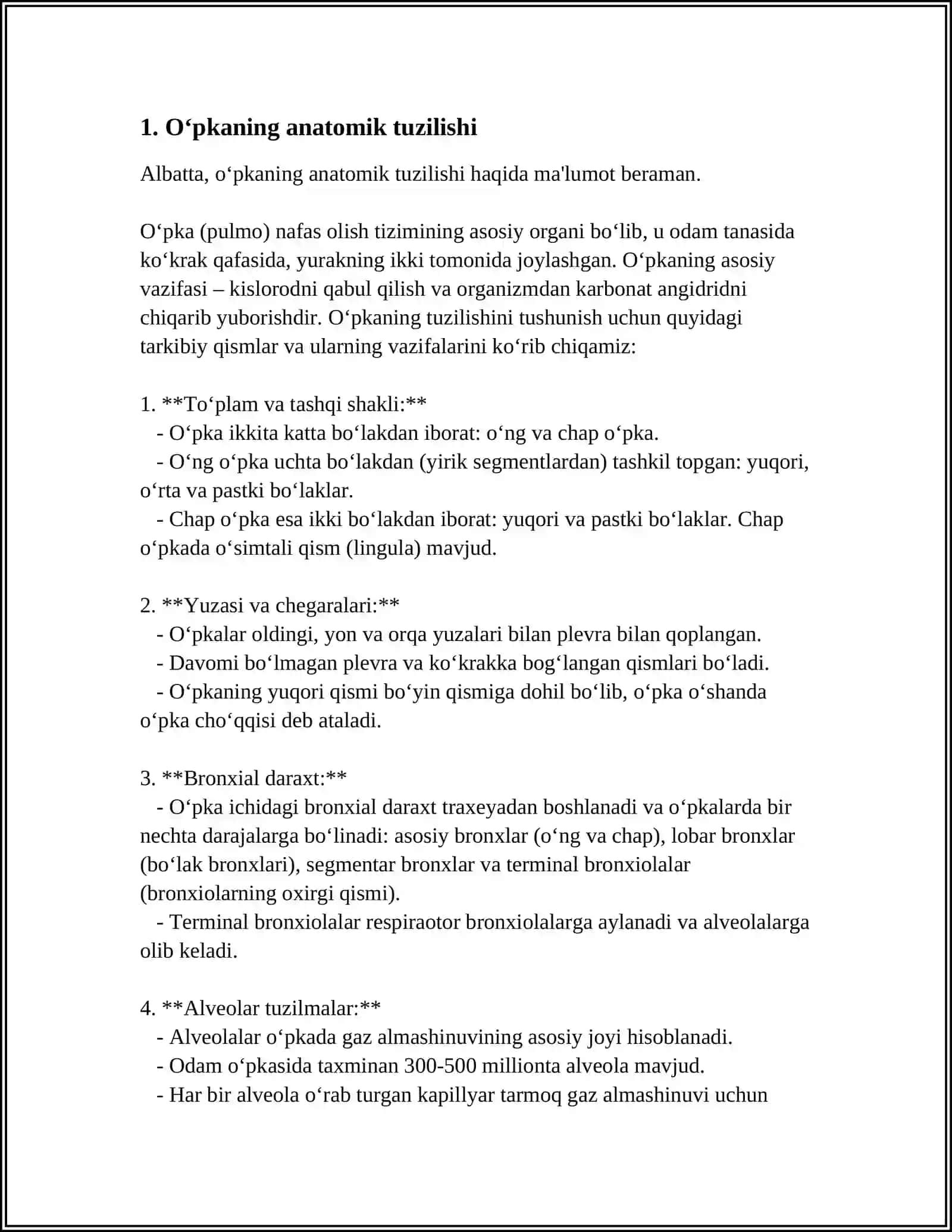 ATSINUSNING GISTAFIZIOLOGIYASI.OʻPKANING REGENERATSIYASI VA TRANSPLANTATSIYASI 3