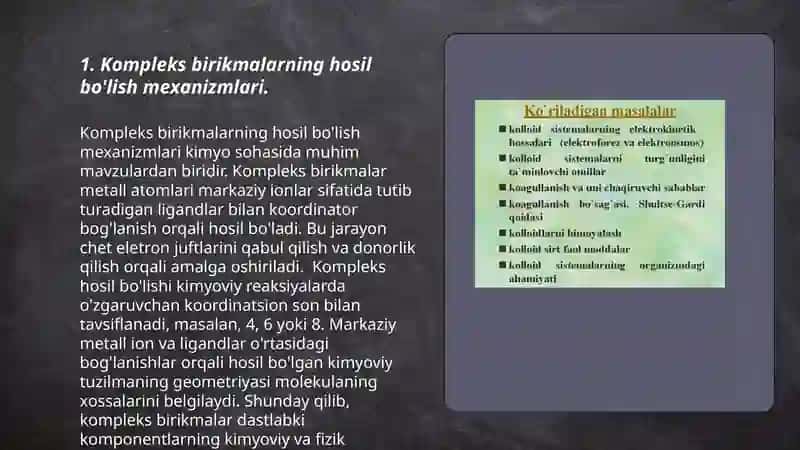 Kationlar analizida kompleks birikmalar va organik reagentlarning ahamiyati 3