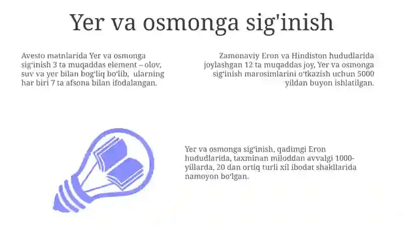 Yer va osmonga sig'inish 3